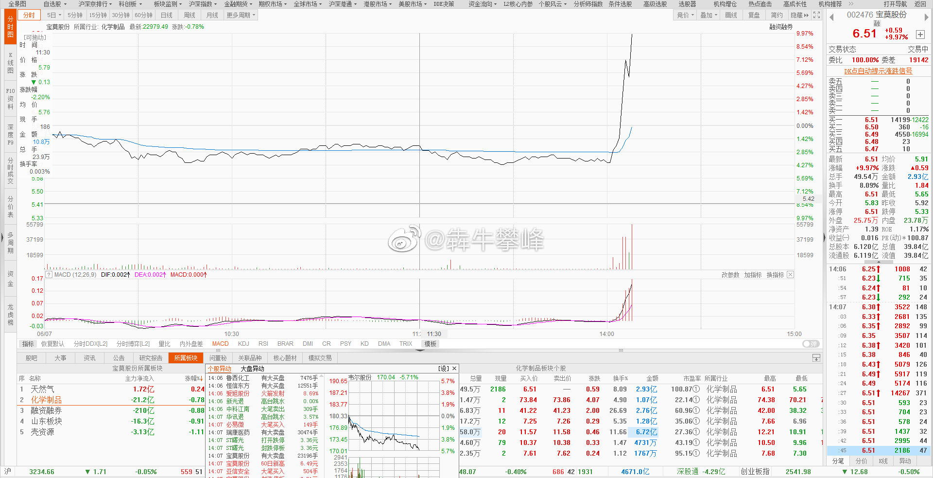 宝莫股份：公司总经理李鼎先生目前仍担任醴陵市日景矿业发展有限公司的董事长