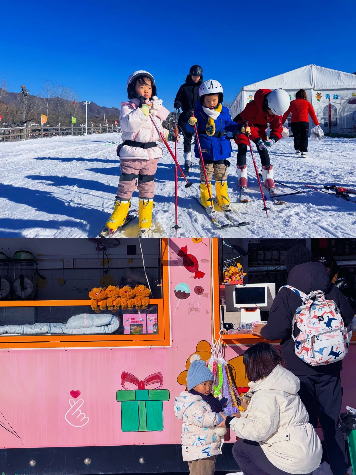 西域旅游：天山天池冬季冰雪娱乐项目包括冰上龙舟赛、滑雪圈等