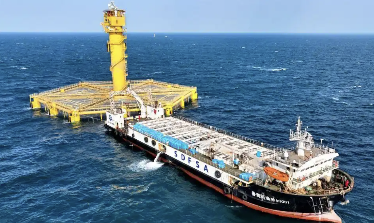 全球首创！漂浮式动力定位养殖平台“湛江湾1号”正式交付